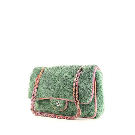 borsa chanel jumbo in tessuto verde|moda Chanel borse.